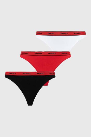 Tanga HUGO 3-pack červená barva, 50480150