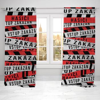 Závěsy Hasiči – vstup zakázán (Rozměr : 140x250, Materiál: Blackout)