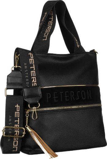 PETERSON ČERNÁ CROSSBODY S OZDOBNÝM PRUHEM PTN 22100 Velikost: ONE SIZE