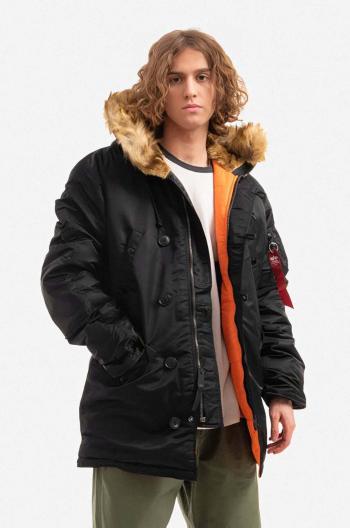 Bunda Alpha Industries PARKA N3B VF 59 103141 03 pánská, černá barva, zimní