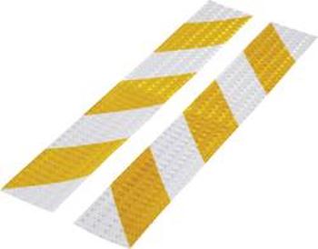 Warning stripe TOOLCRAFT RTS60/400-YL 1564044, (d x š) 40 cm x 60 mm, stříbrná, žlutá, 1 sada