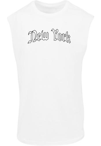 Mr. Tee New York Wording Sleeveless Tee white - M