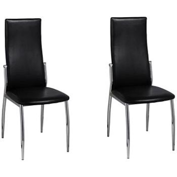 Jídelní židle 2 ks černé umělá kůže (60569)