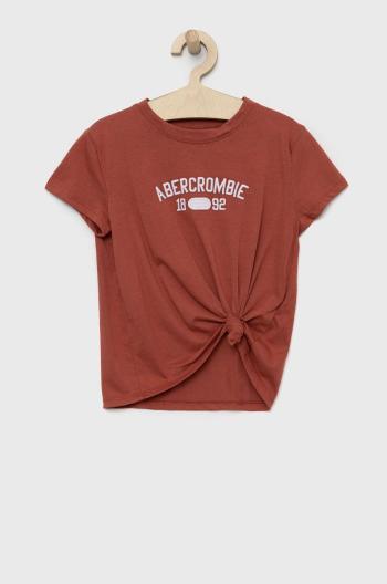 Dětské tričko Abercrombie & Fitch červená barva