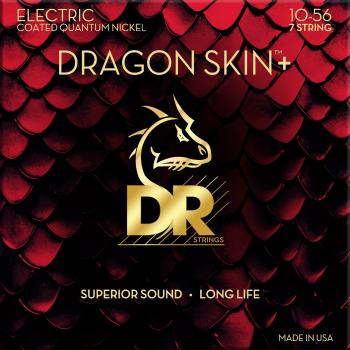 DR Strings Dragon Skin+ Coated 7 string Medium 10-56 Struny pro elektrickou kytaru