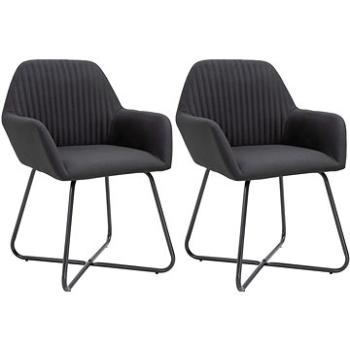Jídelní židle 2 ks černé textil (249813)