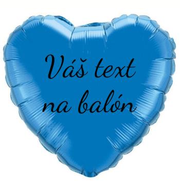 Fóliový balón s textem - Tmavě modré srdce 45 cm