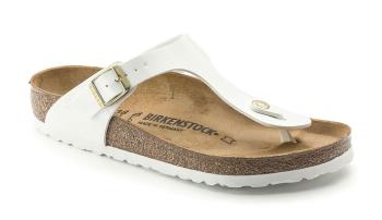 Birkenstock Gizeh BF Patent White Regular Fit bílé 1005299