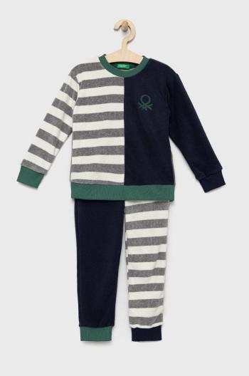 Dětské pyžamo United Colors of Benetton tmavomodrá barva