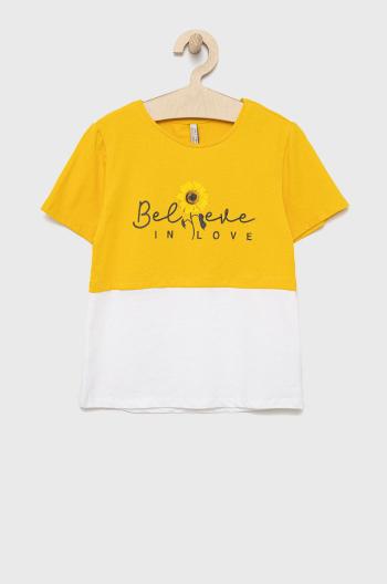 Dětské tričko Birba&Trybeyond žlutá barva