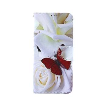 TopQ Xiaomi Redmi Note 9 Pro knížkové Červený motýl 59891 (Sun-59891)