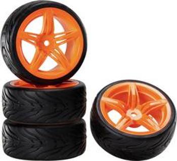 Kompletní kola Devil Reely RE-6622401 pro silniční model, 52 mm, 1:10, 4 ks, oranžová