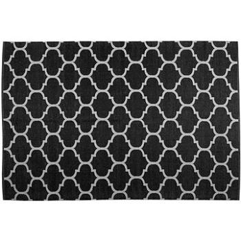 Oboustranný černo-bílý venkovní koberec 160 x 230 cm ALADANA, 142395 (beliani_142395)