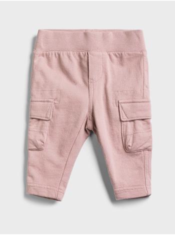 Růžové holčičí baby tepláky cargo pull-on pants GAP