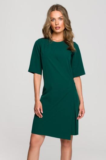 Zelené asymetrické šaty S326