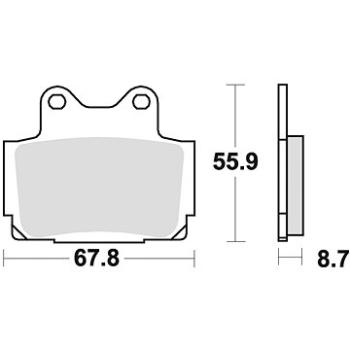 Braking brzdové destičky (semi-metalická směs SM1) (2ks) M501-108 (M501-108)