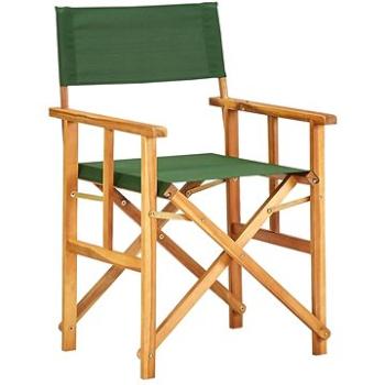 Režisérská židle masivní akáciové dřevo zelená 45953 (45953)