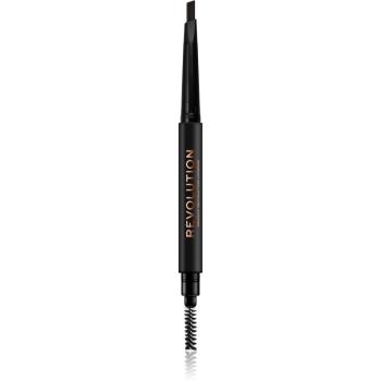 Makeup Revolution Duo Brow Definer precizní tužka na obočí odstín Dark Brown 0,25 g