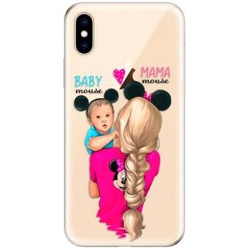 iSaprio Mama Mouse Blonde and Boy pro iPhone XS (mmbloboy-TPU2_iXS)