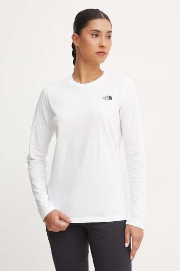 Tričko s dlouhým rukávem The North Face L/S Simple Dome Tee bílá barva, NF0A87QPFN41