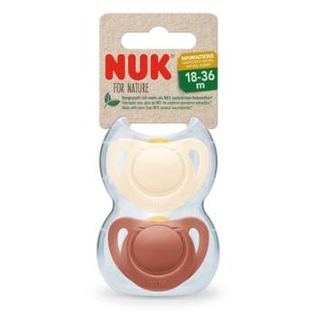 NUK Dudlík pro Nature Latex 18-36 měsíců červený / krémový 2-pack