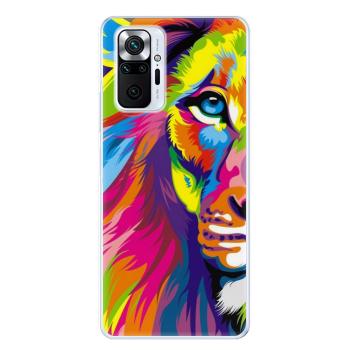 Odolné silikonové pouzdro iSaprio - Rainbow Lion - Xiaomi Redmi Note 10 Pro