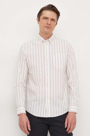 Košile Pepe Jeans PRESTON bílá barva, regular, s límečkem button-down, PM308280