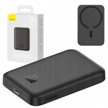 Baseus powerbanka s bezdrátovým nabíjením 6000 mAh (kompatibilní s MagSafe), černá