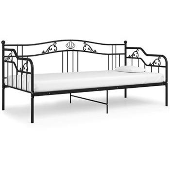 Shumee Rám rozkládací postele černý kovový 90×200 cm, 324761 (324761)