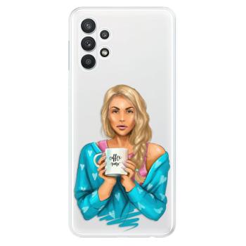 Odolné silikonové pouzdro iSaprio - Coffe Now - Blond - Samsung Galaxy A32