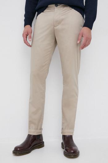 Kalhoty Armani Exchange pánské, béžová barva, ve střihu chinos