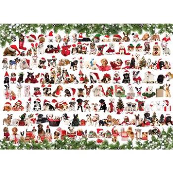 Eurographics Puzzle Vánoční psi 1000 dílků (628136609395)