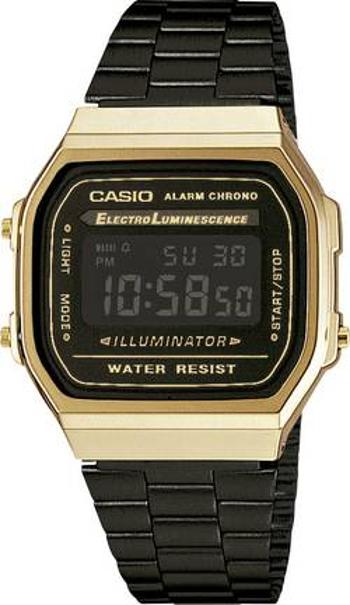 Náramkové hodinky Casio A168WEGB-1BEF, (d x š x v) 38.6 x 36.3 x 9.6 mm, zlatá