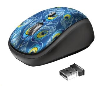 TRUST Myš Yvi Wireless Mouse - peacock