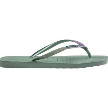 HAVAIANAS SQUARE GLITTER Dámské žabky, světle zelená, velikost 39/40