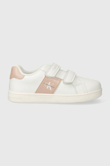 Dětské sneakers boty Calvin Klein Jeans bílá barva