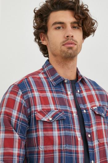 Bavlněné tričko Pepe Jeans regular, s límečkem button-down