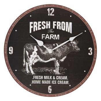 Nástěnné hodiny Fresh from the farm – Ø 34*3 cm / 1*AA 6KL0585