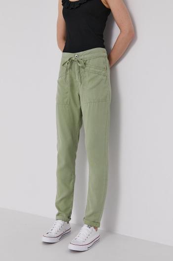 Kalhoty Pepe Jeans Dash dámské, zelená barva, jednoduché, medium waist