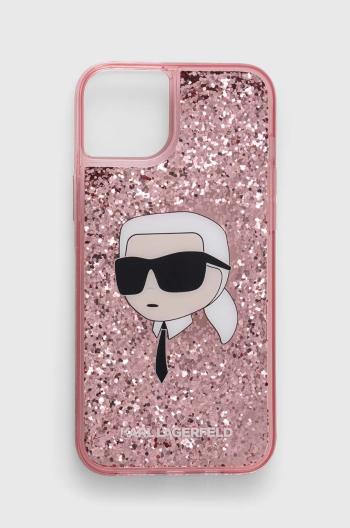 Obal na telefon Karl Lagerfeld iPhone 14 Plus 6,7'' růžová barva