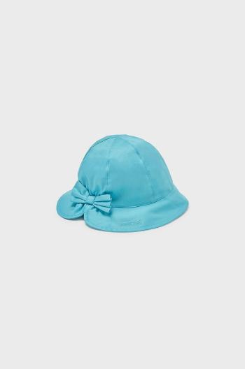 Dětský klobouk Mayoral tyrkysová barva, bavlněný