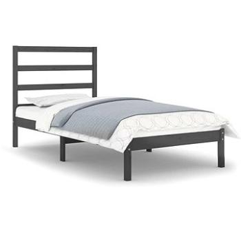 Rám postele šedý masivní dřevo 75 × 190 cm Small Single, 3104895 (3104895)