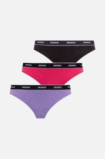 Tanga HUGO 3-pack černá barva, 50480150