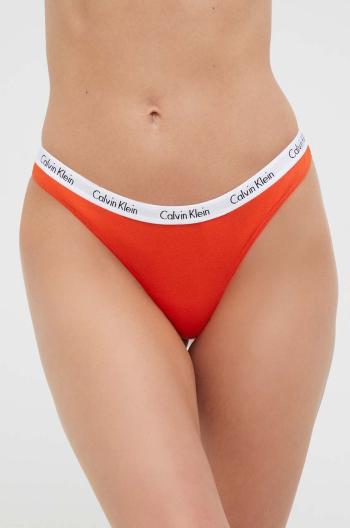 Tanga Calvin Klein Underwear 5-pack oranžová barva, 000QD3585E