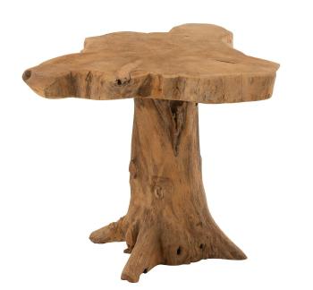 Přírodní odkládací stolek Amy z teakového dřeva - 55*55*45cm 11306