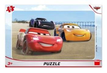 Puzzle Cars závodí 15 dílků na podložce