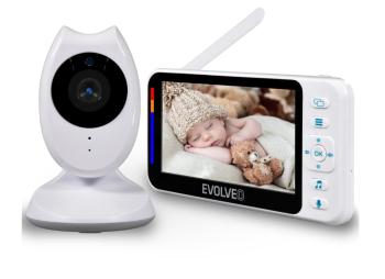 EVOLVEO Baby Monitor N4, HD LCD displej, IR přísvit, uspávací režim