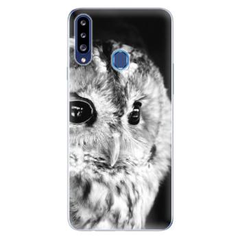 Odolné silikonové pouzdro iSaprio - BW Owl - Samsung Galaxy A20s