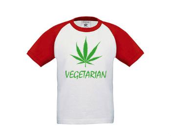 Dětské tričko baseball Vegetarián