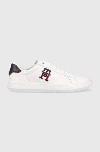 Kožené sneakers boty Tommy Hilfiger bílá barva